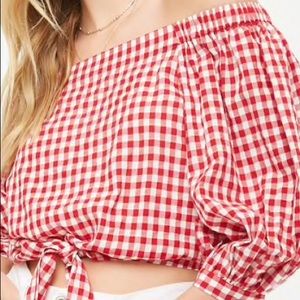 FOREVER 21 CHECKERED TOP